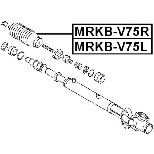 MRKB-V75R - Bellow, steering 
