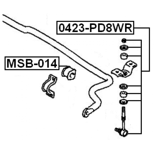 MSB-014 - Bussning, krängningshämmare 