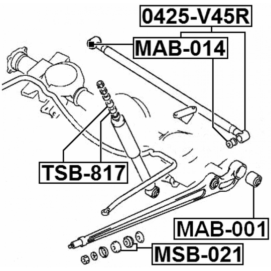 MSB-021 - Control Arm-/Trailing Arm Bush 