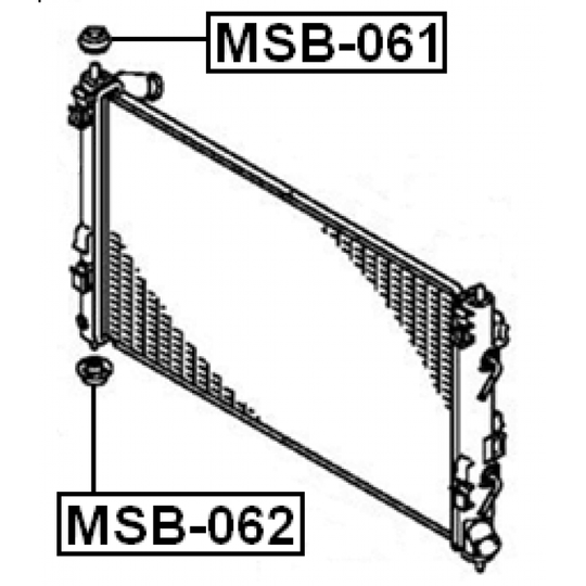 MSB-061 - Jäähdyttimen kiinnike 