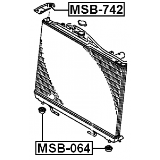 MSB-064 - Jäähdyttimen kiinnike 