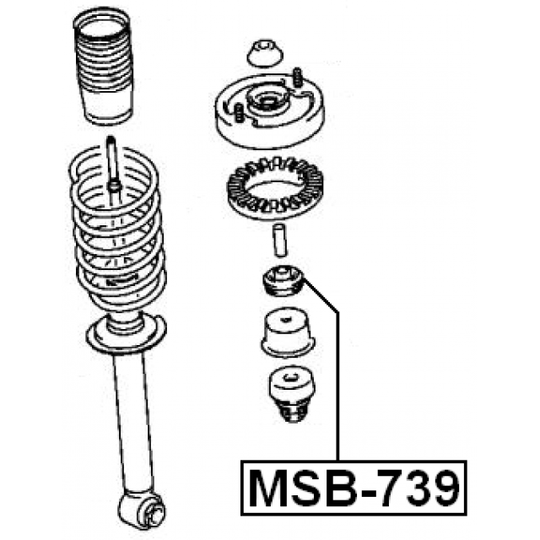 MSB-739 - Spacer Bush, shock absorber 