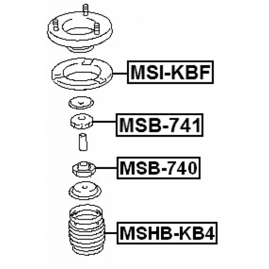 MSB-740 - Spacer Bush, shock absorber 