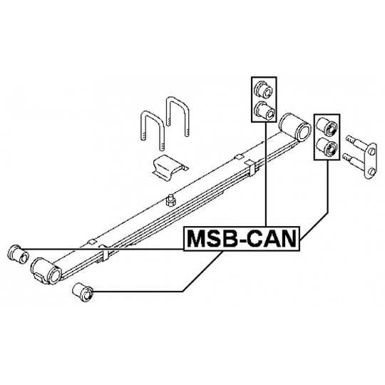 MSB-CAN - Bush, leaf spring 