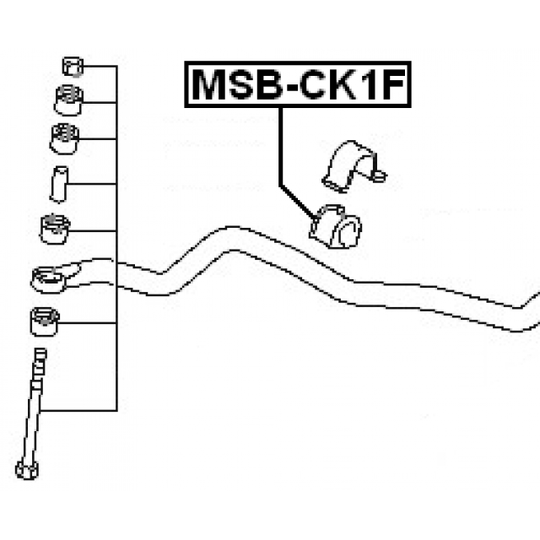 MSB-CK1F - Bussning, krängningshämmare 