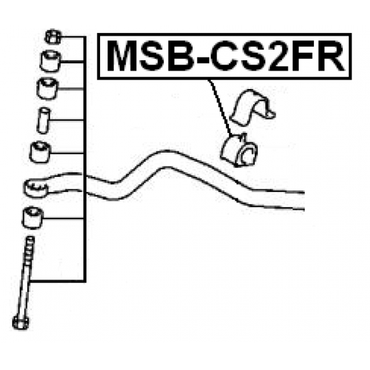 MSB-CS2FR - Bearing Bush, stabiliser 