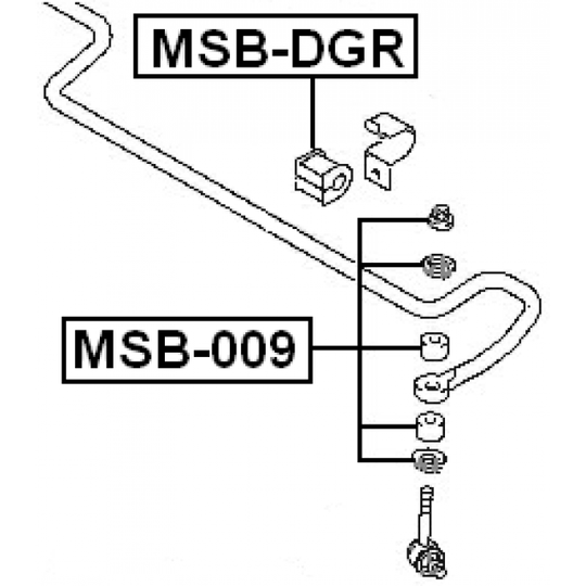 MSB-DGR - Bussning, krängningshämmare 