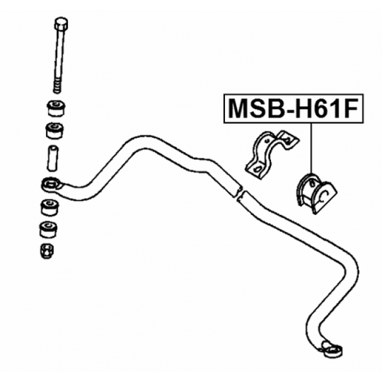 MSB-H61W - Bussning, krängningshämmare 