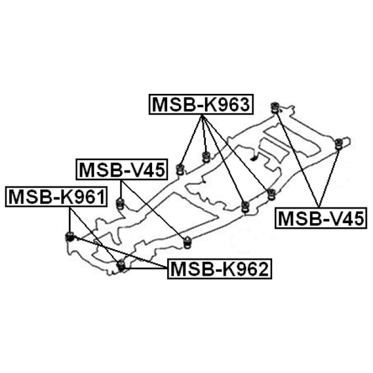 MSB-K961 - Mounting, axle beam 