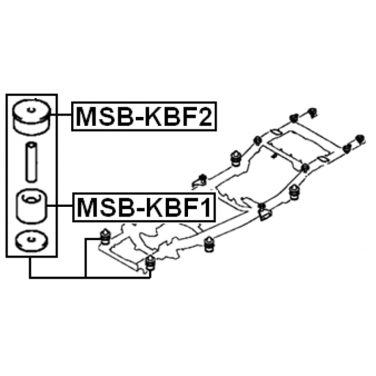 MSB-KBF1 - Upphängning, axelstomme 