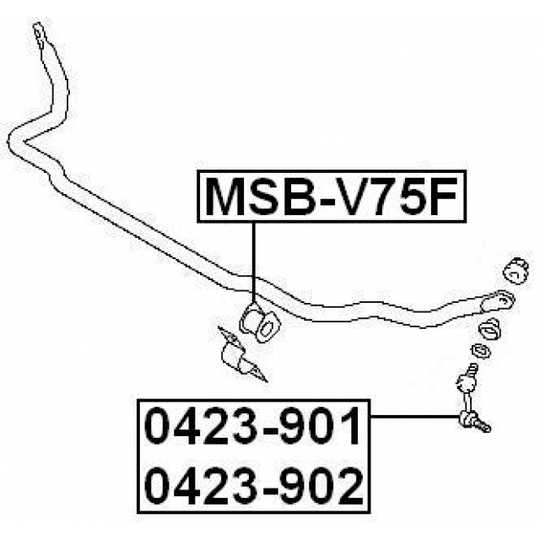 MSB-V75F - Stabiliser Mounting 