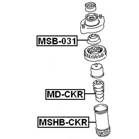 MSHB-CKR - Suojus/palje, iskunvaimentaja 