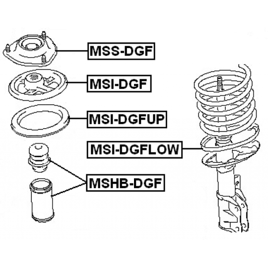 MSHB-DGF - Protective Cap/Bellow, shock absorber 
