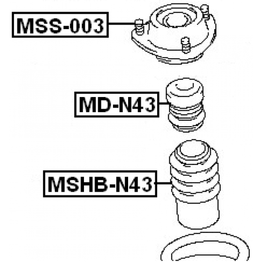 MSS-003 - Mounting, shock absorbers 