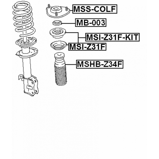 MSS-COLF - Mounting, shock absorbers 