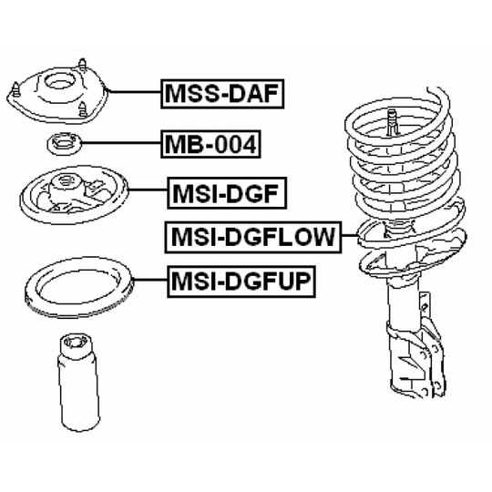 MSS-DAF - Mounting, shock absorbers 