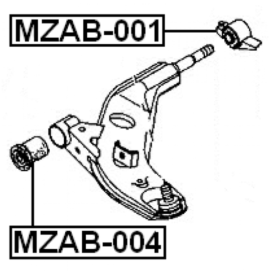 MZAB-001 - Control Arm-/Trailing Arm Bush 