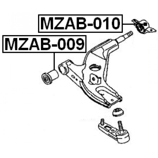 MZAB-009 - Control Arm-/Trailing Arm Bush 