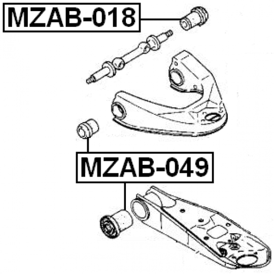 MZAB-018 - Control Arm-/Trailing Arm Bush 