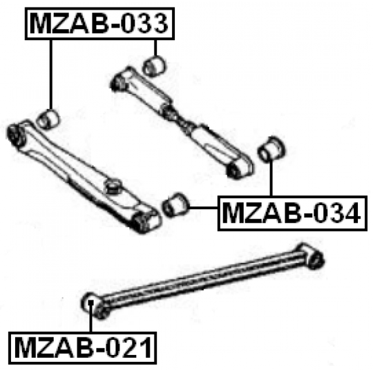 MZAB-034 - Control Arm-/Trailing Arm Bush 