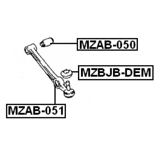 MZAB-051 - Control Arm-/Trailing Arm Bush 