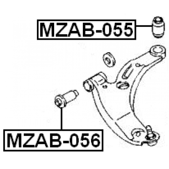 MZAB-055 - Control Arm-/Trailing Arm Bush 