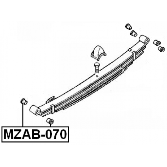 MZAB-070 - Bussning, bladfjäder 