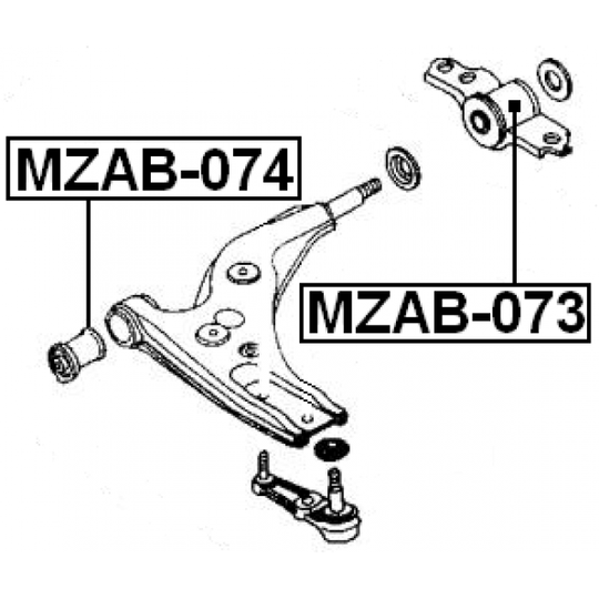MZAB-073 - Control Arm-/Trailing Arm Bush 
