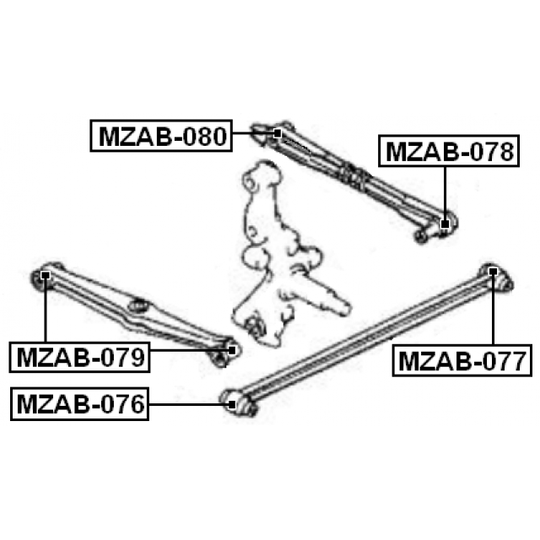 MZAB-076 - Control Arm-/Trailing Arm Bush 