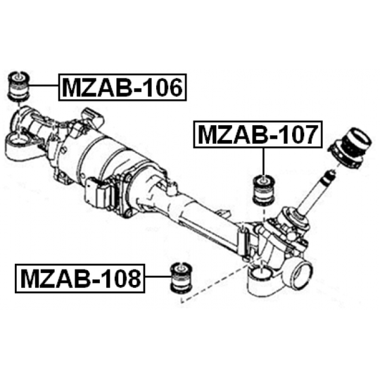 MZAB-106 - Mounting, steering gear 