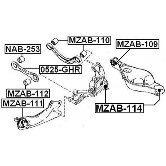 MZAB-114 - Bush, control arm mounting 