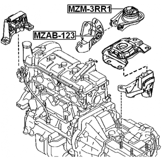 MZAB-123 - Moottorin tuki 