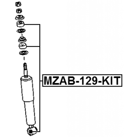 MZAB-129-KIT - Bush, shock absorber 