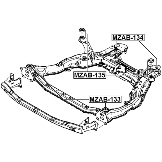 MZAB-133 - Mounting, axle beam 