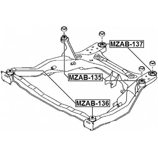 MZAB-137 - Mounting, axle beam 