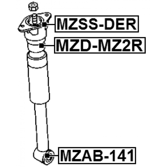 MZAB-141 - Bush, shock absorber 