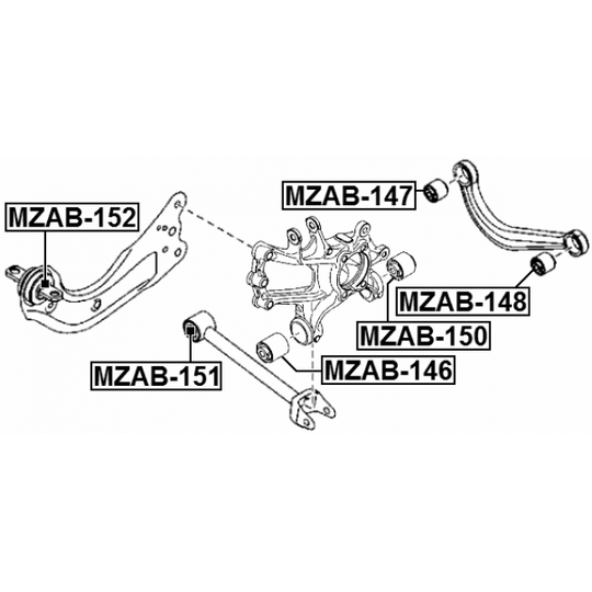 MZAB-151 - Control Arm-/Trailing Arm Bush 