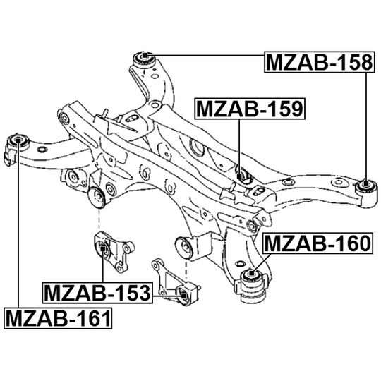 MZAB-153 - Mounting, differential 