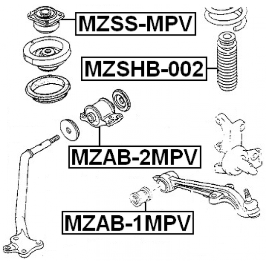 MZAB-1MPV - Control Arm-/Trailing Arm Bush 