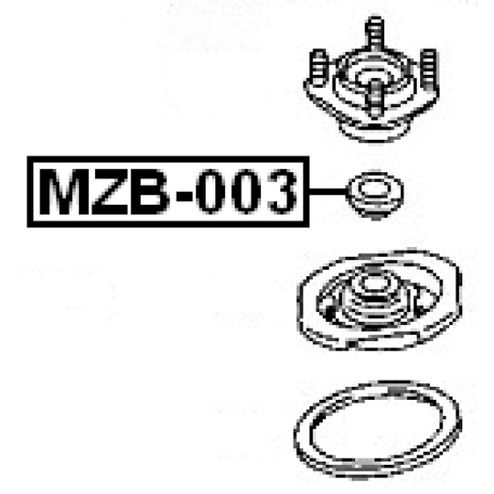 MZB-003 - Anti-Friction Bearing, suspension strut support mounting 