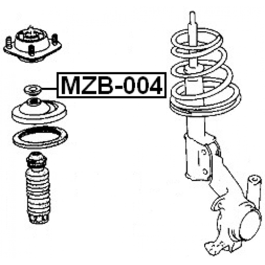 MZB-004 - Anti-Friction Bearing, suspension strut support mounting 