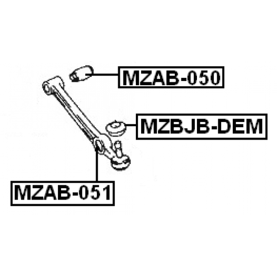 MZBJB-DEM - Reparationssats, bär-/styrled 