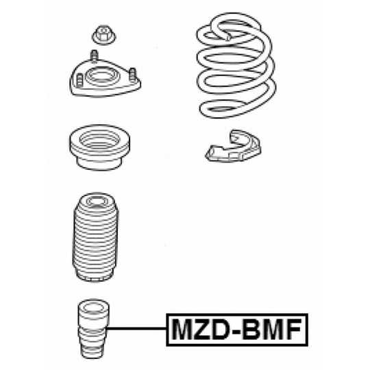 MZD-BMF - Vaimennuskumi, jousitus 