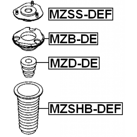 MZD-DE - Rubber Buffer, suspension 