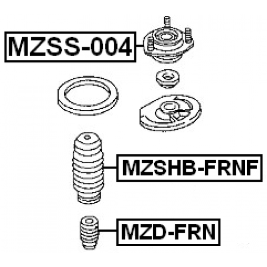 MZD-FRN - Rubber Buffer, suspension 