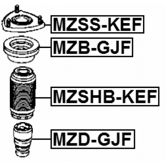 MZD-GJF - Rubber Buffer, suspension 