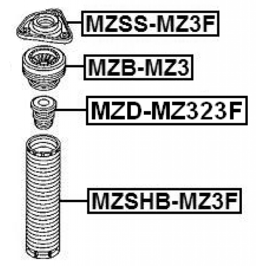 MZD-MZ323F - Rubber Buffer, suspension 