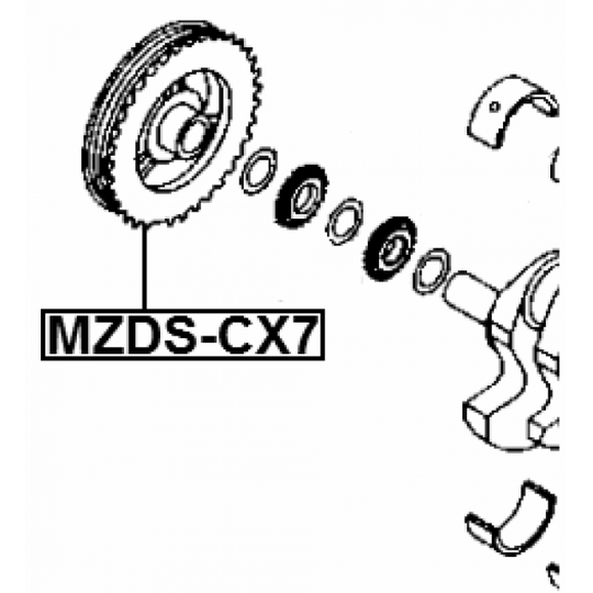 MZDS-CX7 - Belt Pulley, crankshaft 