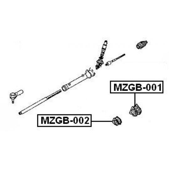 MZGB-002 - Mounting, steering gear 