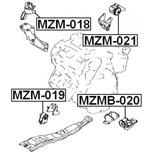 MZM-018 - Paigutus, Mootor 